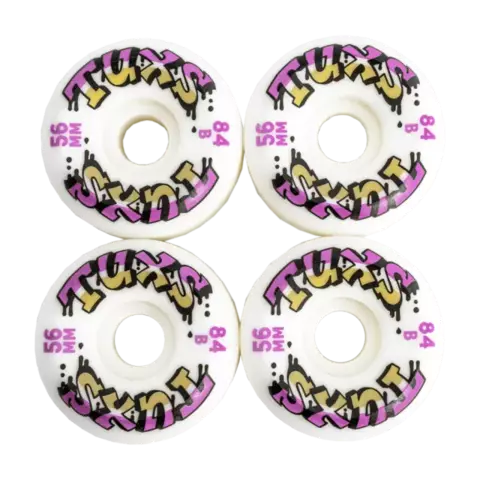 Ruedas Skate Tuxs 56mm 84b 104a Conicas Uretano Violeta