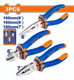 Set De Pinzas Y Alicates 3 Piezas Wadfow Wps0603 en internet