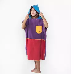 Imagen de Poncho Toallon Microfibra Origami Niños Liso Small