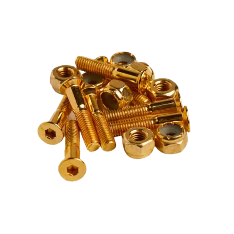 Set De Tornillos Para Skate Dorados