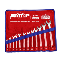 Set De 12 Llaves Combinadas 6-32mm Indus Emtop Ecss11202