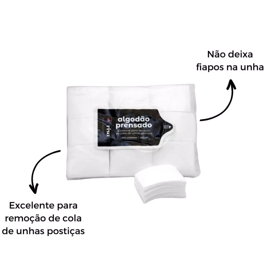 Algodão Prensado Pacote Com 1000 Unidades Risa