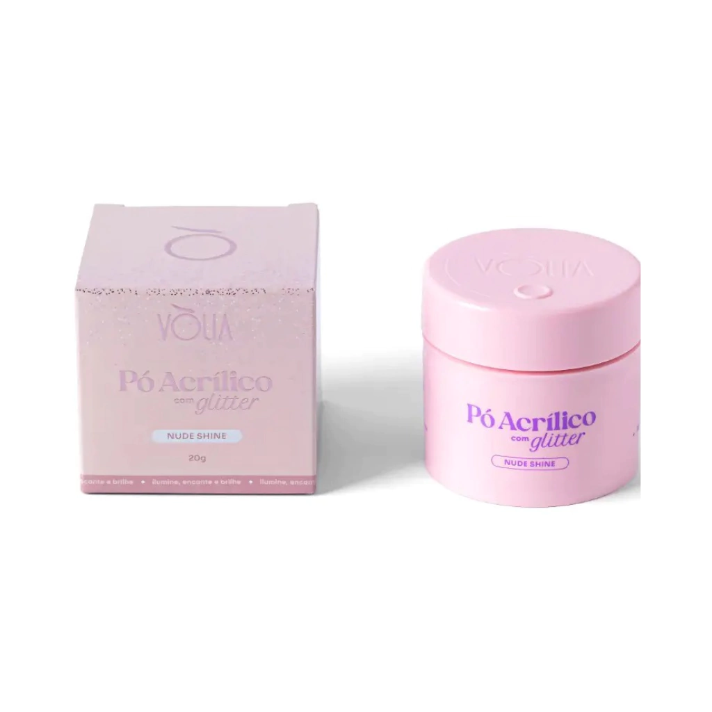 Pó Acrilico Nude Shine com Pote 20g Volia