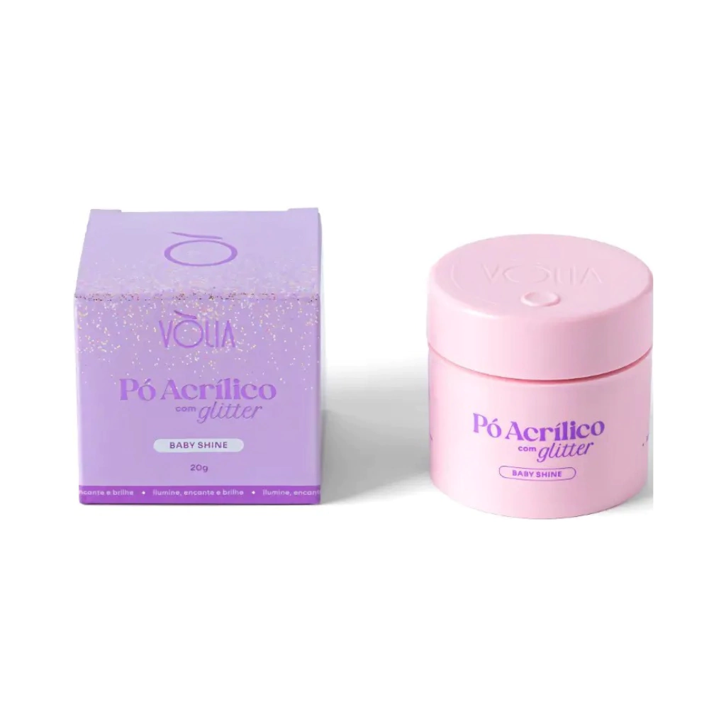 Pó Acrilico Baby Shine com Pote 20g Volia