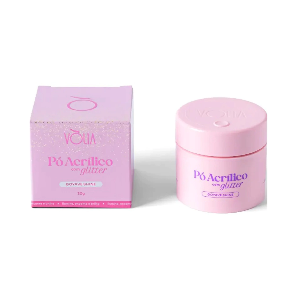 Pó Acrilico Natural Shine com Pote 20g Volia