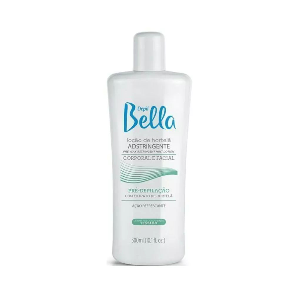 Loção Pré Depilatória Adstringente Hortelã 300ml Depil Bella