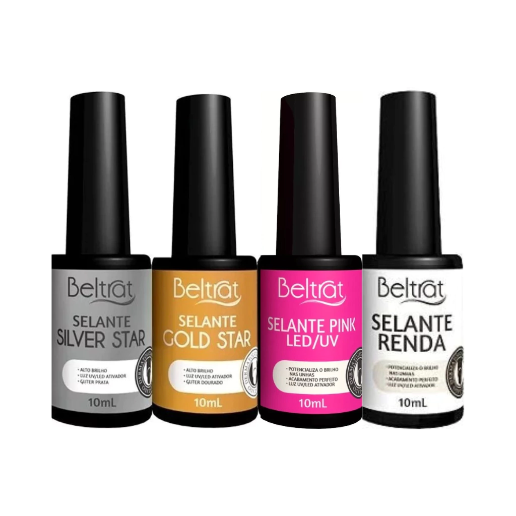 Kit de 4 selante silver / Gold / Pink / Renda 10ml Beltrat