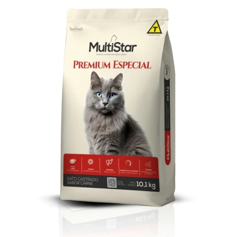 Ração Multi Star Cat Castrado Carne - comprar online