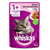 Ração Úmida Sachê whiskas para gatos adultos Carne ao Molho 6 x 85 g Salmão ao Molho