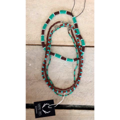 Collar Mostacillas Verde / Marron - comprar online