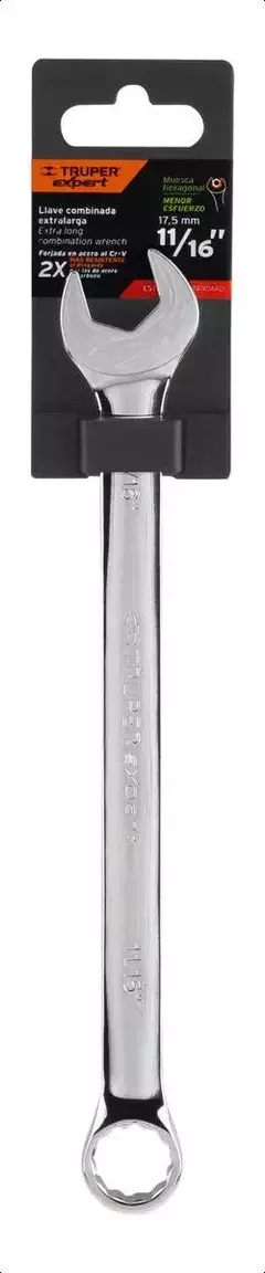 Llave Combinada 11/16 X 259mm Extra Larga Truper 15597