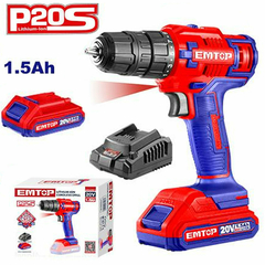 Taladro Inalámbrico 20v Bateria + Cargador Emtop Ecdl620011 - comprar online