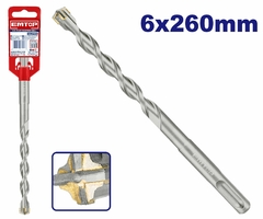 Mecha Sds Plus 4 Puntas Acero 6mm Carbono Emtop Ehdr220604 - comprar online