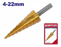 Mecha Escalonada Broca Para Metales Emtop 4 - 22 Mm - comprar online
