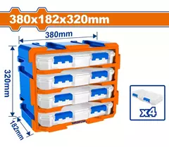 Organizador Gavetero Wadfow Caja Plástica Modulabl - Wtb8344