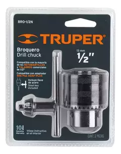 Mandril 13mm 1/2 Pulgadas Con Llave Truper 16478