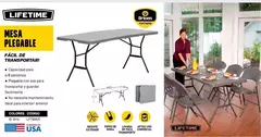 Imagen de Mesa Plegable Camping 1.80 Metros Garantía 2 Años Lifetime