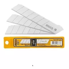 Repuesto X10 Hoja 100x18x0,5mm Cutter Estuche Ingco Hknsb112