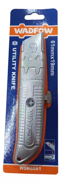 Cutter Retractil Metalico 19x61mm Wadfow Wsk6661 - INDUSGHAM