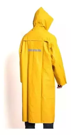 Capa Traje De Lluvia Alaska Pvc Con Reflectivo Amarilla
