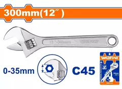 Llave Ajustable Cromada 12 Pul 30 Cm Apertura 35 Mm Wadfow C en internet