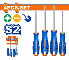 Juego Set Kit 4 Destornilladores Ph Y Pl Plano Y Phillips wssa404
