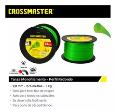 Tanza Redonda 2mm 276m Para Desmalezadora Crossmaster 1kg Verde - comprar online