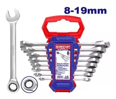 Juego Llave Crique Combinada 8 A 19 8pz Emtop Ecss10802