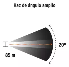 Linterna Plástico 80lm Led 85mts Truper 13018 + Pilas Aa - INDUSGHAM