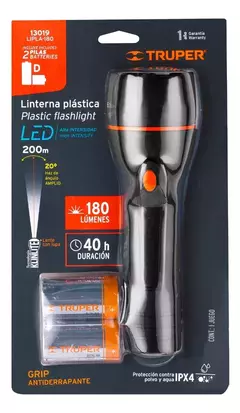Linterna Led 200 Mts 180 Lumenes Duracion 40 H Truper 13019 - comprar online
