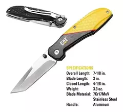 Cuchillo Caterpillar Tanto Mod 980047 Plegable Hoja Cat en internet