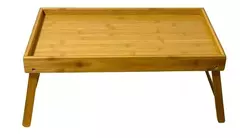 Bandeja Desayunadora De Bambu Grande C/ Patas Mesa Notebook - comprar online