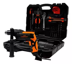 Taladro De Impacto Eléctrico 600w Lusqtoff Til600-8k + Set