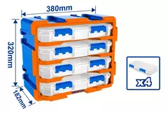 Organizador Gavetero Wadfow Caja Plástica Modulabl - Wtb8344 - comprar online