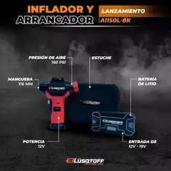Kit Bateria Arrancador Cargador Inflador Lusqtoff Ai150l-8k