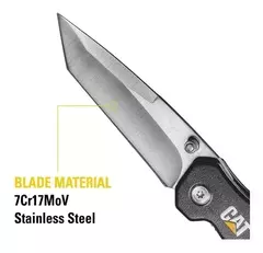 Cuchillo Caterpillar Tanto Mod 980047 Plegable Hoja Cat - INDUSGHAM