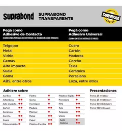 Adhesivo Suprabond Transparente Extra Fuerte 25ml - comprar online