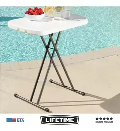 Imagen de Mesa Auxiliar Plegable De Apoyo 66x45cm Gtia 2 Años Lifetime