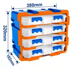Organizador Gavetero Wadfow Caja Plástica Modulabl - Wtb8344 en internet