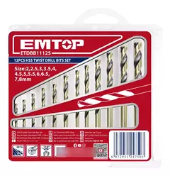 Juego De Mechas Ar 12 Pzs 2 A 8mm Emtop Etdbb11125
