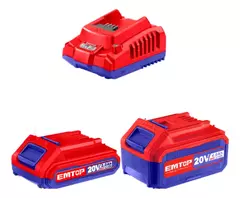 Kit Taladro Inalámbrico Y Amoladora 115mm A Bateria Emtop ECKL20273-4 - tienda online