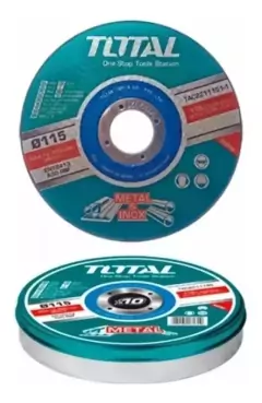 10 Discos Abrasivos De Corte Metal 115 Mm Total Tac2211155 - INDUSGHAM