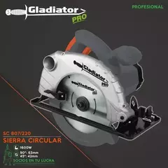 Sierra Circular 185mm 1600watts Gladiator Pro Sc807/220 en internet