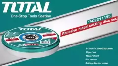 10 Discos Abrasivos De Corte Metal 115 Mm Total Tac2211155 - tienda online