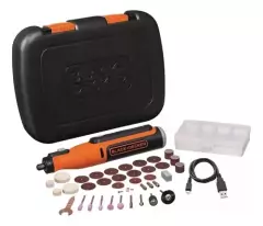 Mini Torno Inalámbrico Black + Decker 8v Con 35 Acc Bcrt8k35