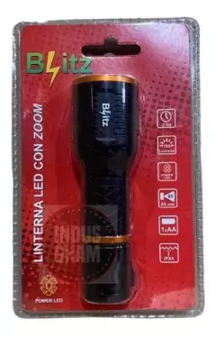 Linterna Led Con Zoom 100 Lumens 85 Metros Blitz