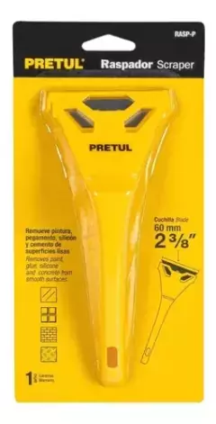 Raspador De Vidrio Scraper Cuchilla Trapezoidal 60 Mm Raspin Pretul 24055 - comprar online