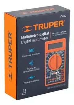 Tester Multimetro Digital 10a Escolar Pantalla Truper 10400 - INDUSGHAM