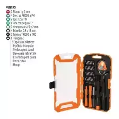 Set Destornillador Electrónica Celular 32pz Truper 17762 - INDUSGHAM