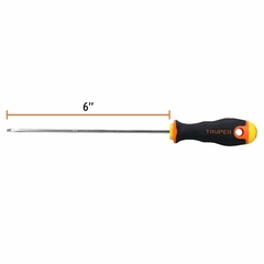 Destornillador Plano 1/8 Mango Grip 152mm Largo Truper 14025 - comprar online